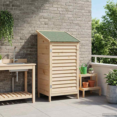 Tuinschuur met dak Naturel 59 x 56 x 113,5 cm Massief Vurenhout