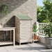 Tuinschuur met dak Wit 59 x 56 x 113,5 cm Massief Vurenhout