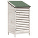 Tuinschuur met dak Wit 59 x 56 x 113,5 cm Massief Vurenhout