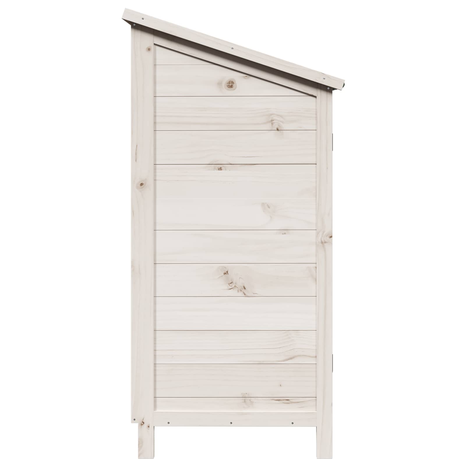 Tuinschuur met dak Wit 59 x 56 x 113,5 cm Massief Vurenhout