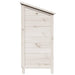 Tuinschuur met dak Wit 59 x 56 x 113,5 cm Massief Vurenhout