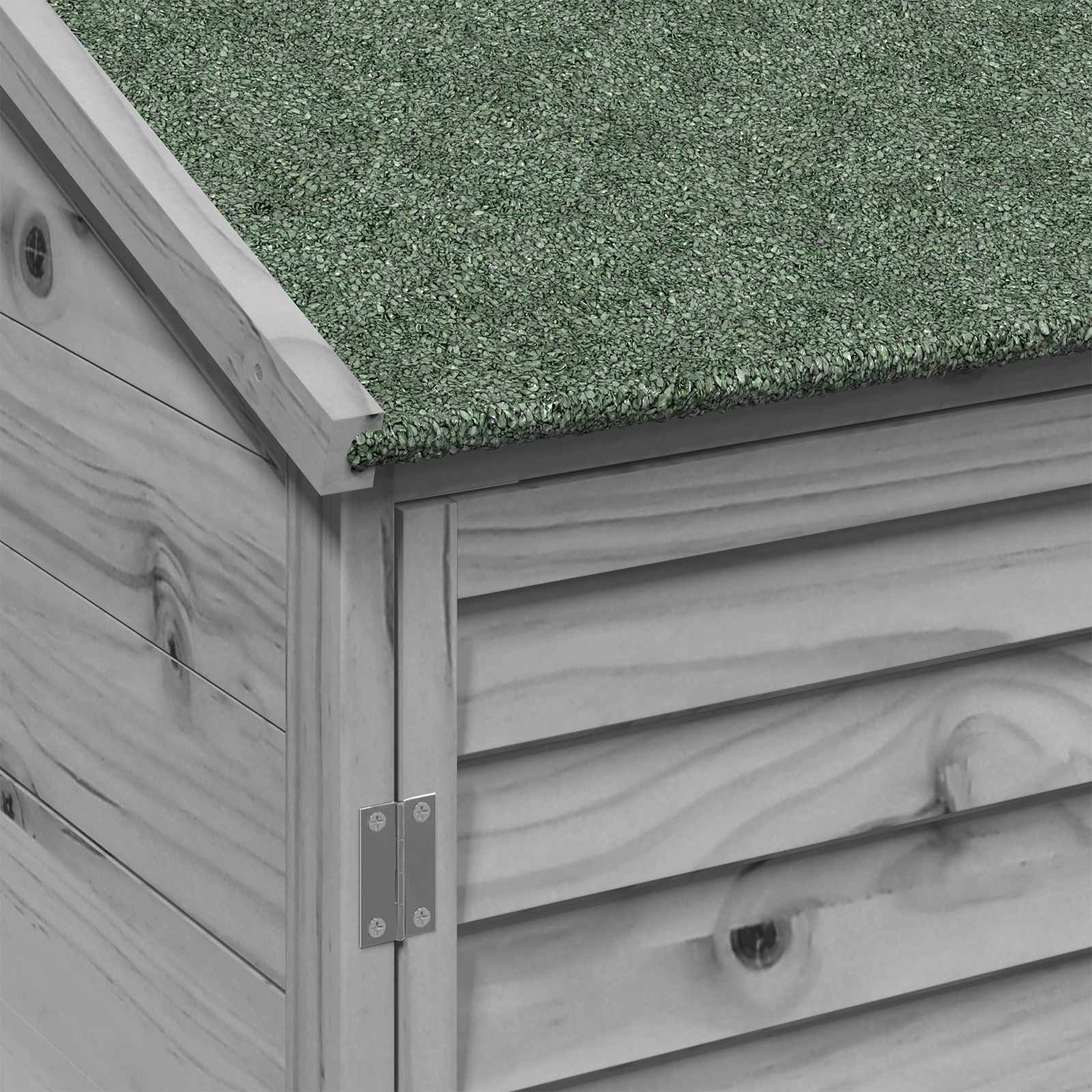 Tuinschuur met dak Grijs 59 x 56 x 113,5 cm Massief Vurenhout