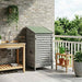 Tuinschuur met dak Grijs 59 x 56 x 113,5 cm Massief Vurenhout