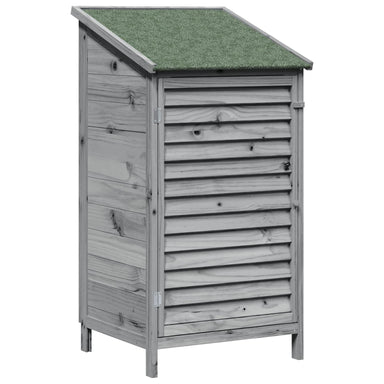 Tuinschuur met dak Grijs 59 x 56 x 113,5 cm Massief Vurenhout