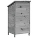 Tuinschuur met dak Grijs 59 x 56 x 113,5 cm Massief Vurenhout