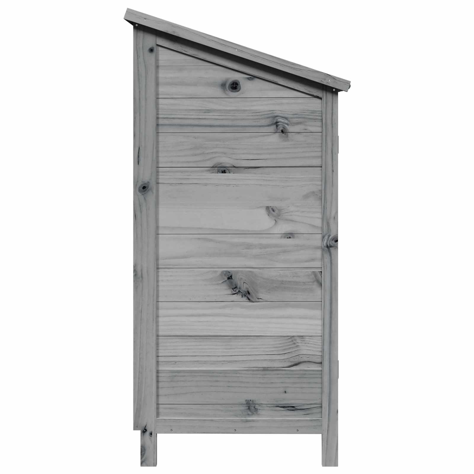 Tuinschuur met dak Grijs 59 x 56 x 113,5 cm Massief Vurenhout