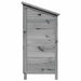 Tuinschuur met dak Grijs 59 x 56 x 113,5 cm Massief Vurenhout