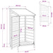 Tuinschuur met dak Grijs 59 x 56 x 113,5 cm Massief Vurenhout