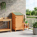 Tuinschuur met dak Bruin 59 x 56 x 113,5 cm Massief Vurenhout