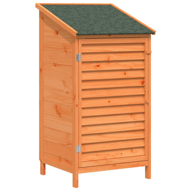 Tuinschuur met dak Bruin 59 x 56 x 113,5 cm Massief Vurenhout