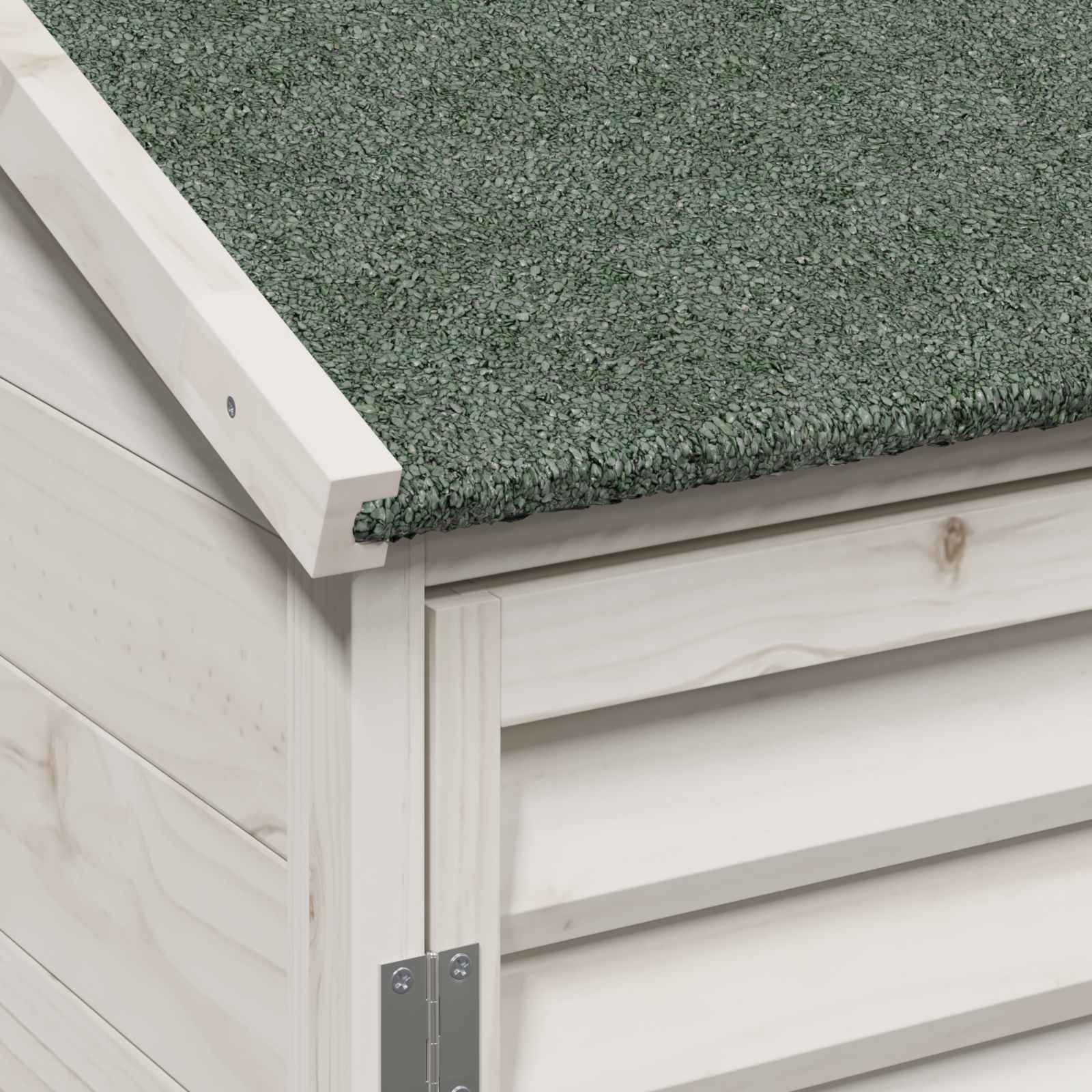 Tuinschuur met dak Wit 106 x 56 x 113,5 cm Massief Vurenhout