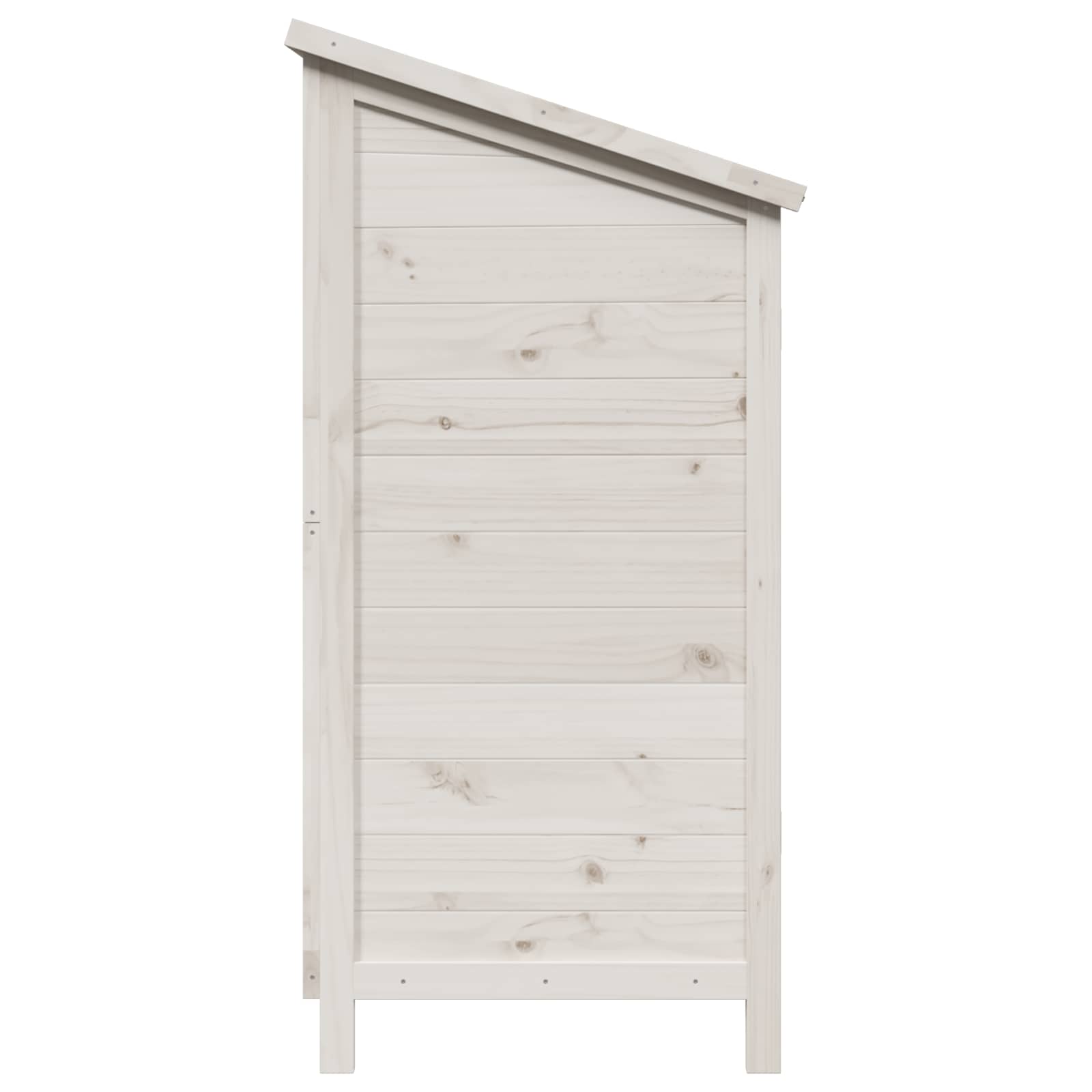 Tuinschuur met dak Wit 106 x 56 x 113,5 cm Massief Vurenhout