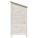 Tuinschuur met dak Wit 106 x 56 x 113,5 cm Massief Vurenhout