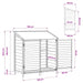 Tuinschuur met dak Wit 106 x 56 x 113,5 cm Massief Vurenhout