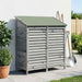 Tuinschuur met dak Grijs 106 x 56 x 113,5 cm Massief Vurenhout