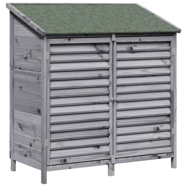 Tuinschuur met dak Grijs 106 x 56 x 113,5 cm Massief Vurenhout
