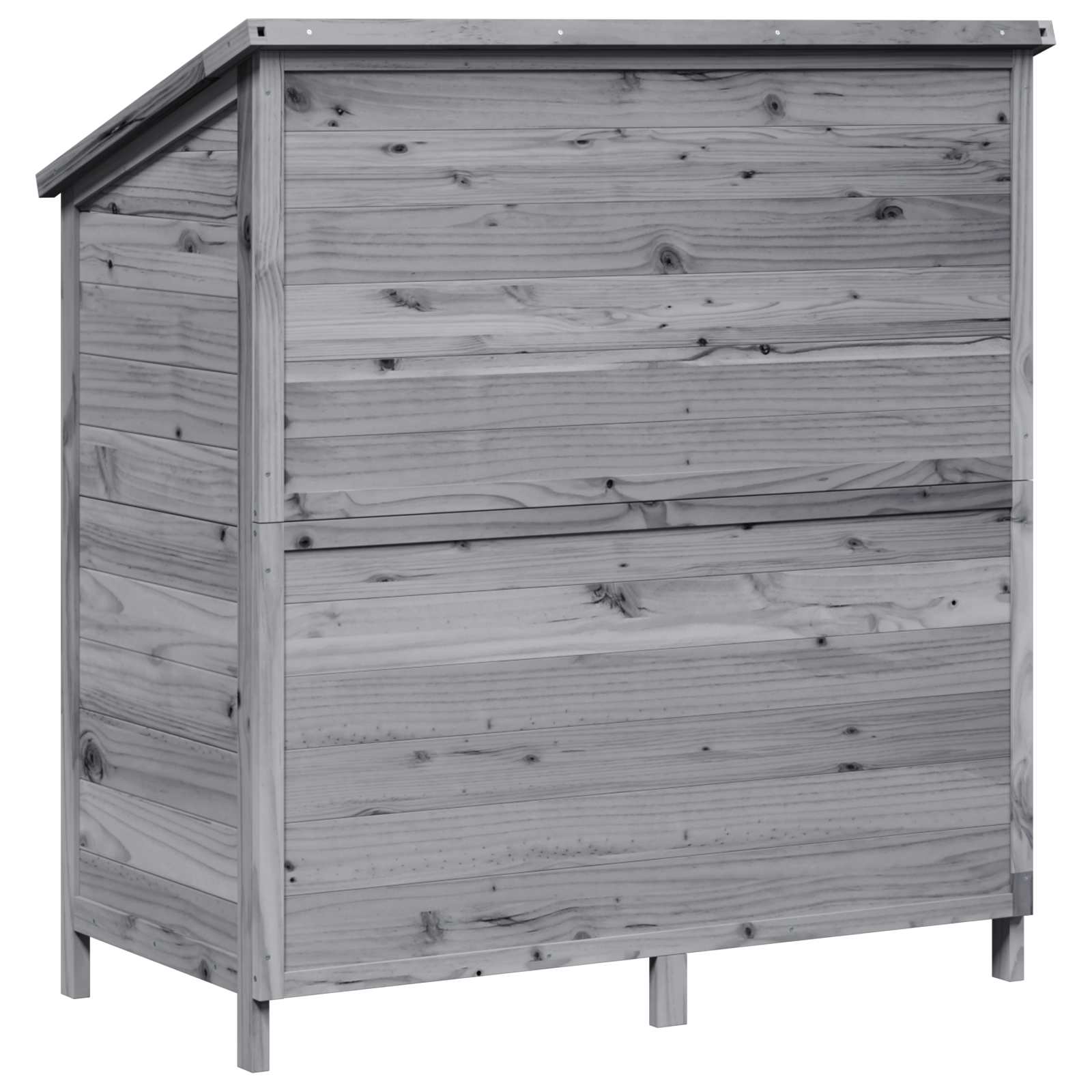 Tuinschuur met dak Grijs 106 x 56 x 113,5 cm Massief Vurenhout
