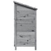 Tuinschuur met dak Grijs 106 x 56 x 113,5 cm Massief Vurenhout