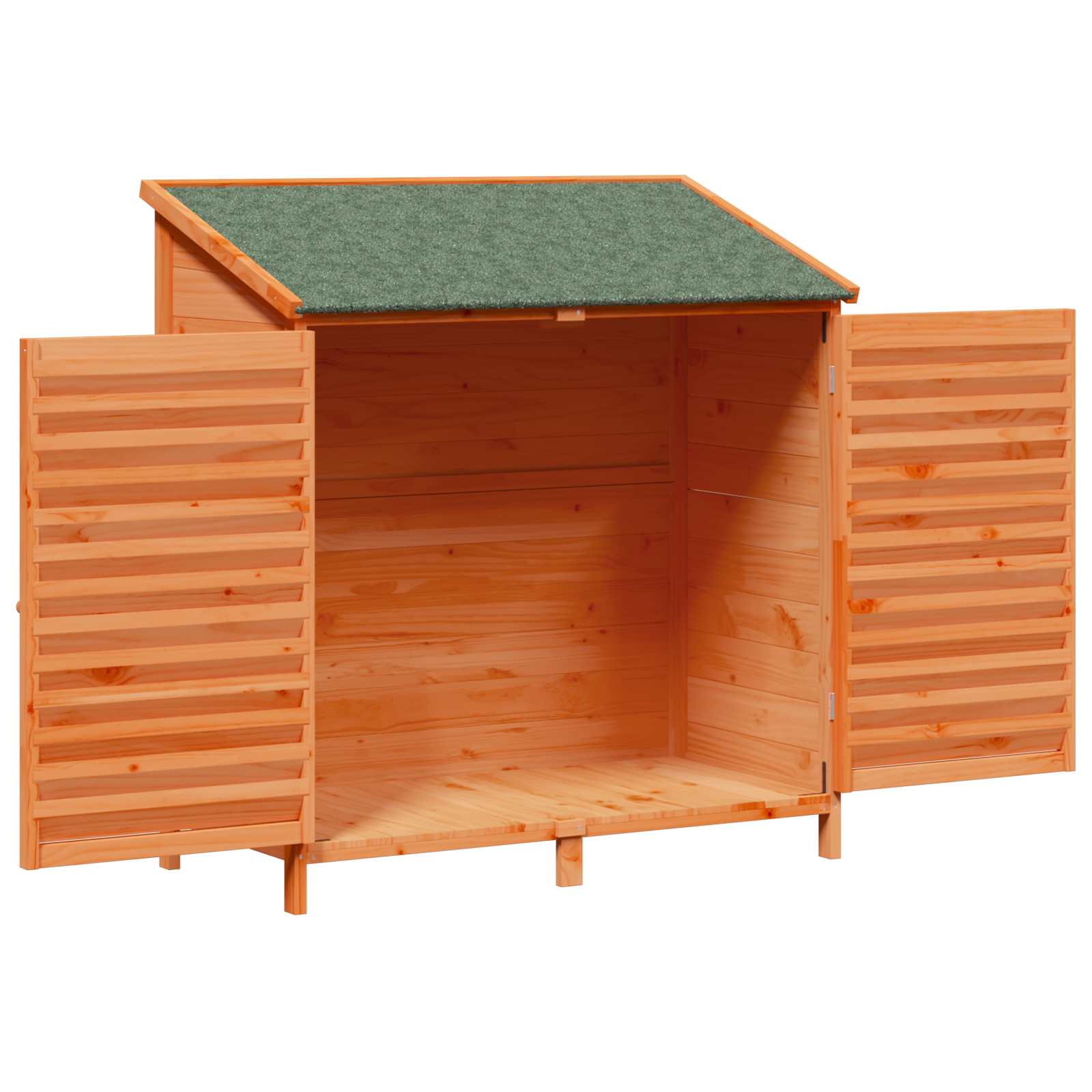 Tuinschuur met dak Bruin 106 x 56 x 113,5 cm Massief Vurenhout