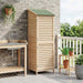 Tuinschuur met dak Naturel 59 x 56 x 176 cm Massief Vurenhout