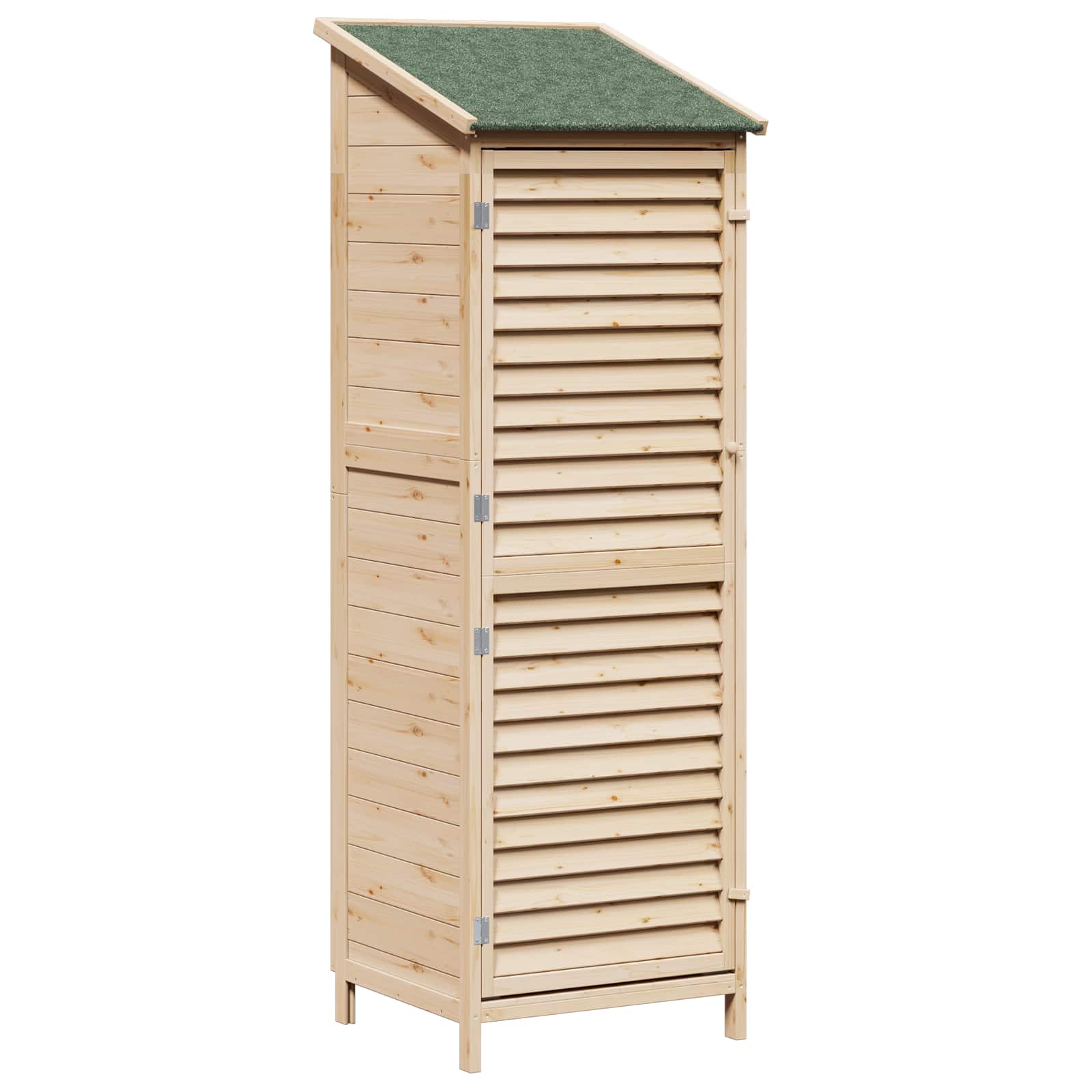 Tuinschuur met dak Naturel 59 x 56 x 176 cm Massief Vurenhout