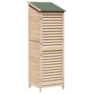 Tuinschuur met dak Naturel 59 x 56 x 176 cm Massief Vurenhout