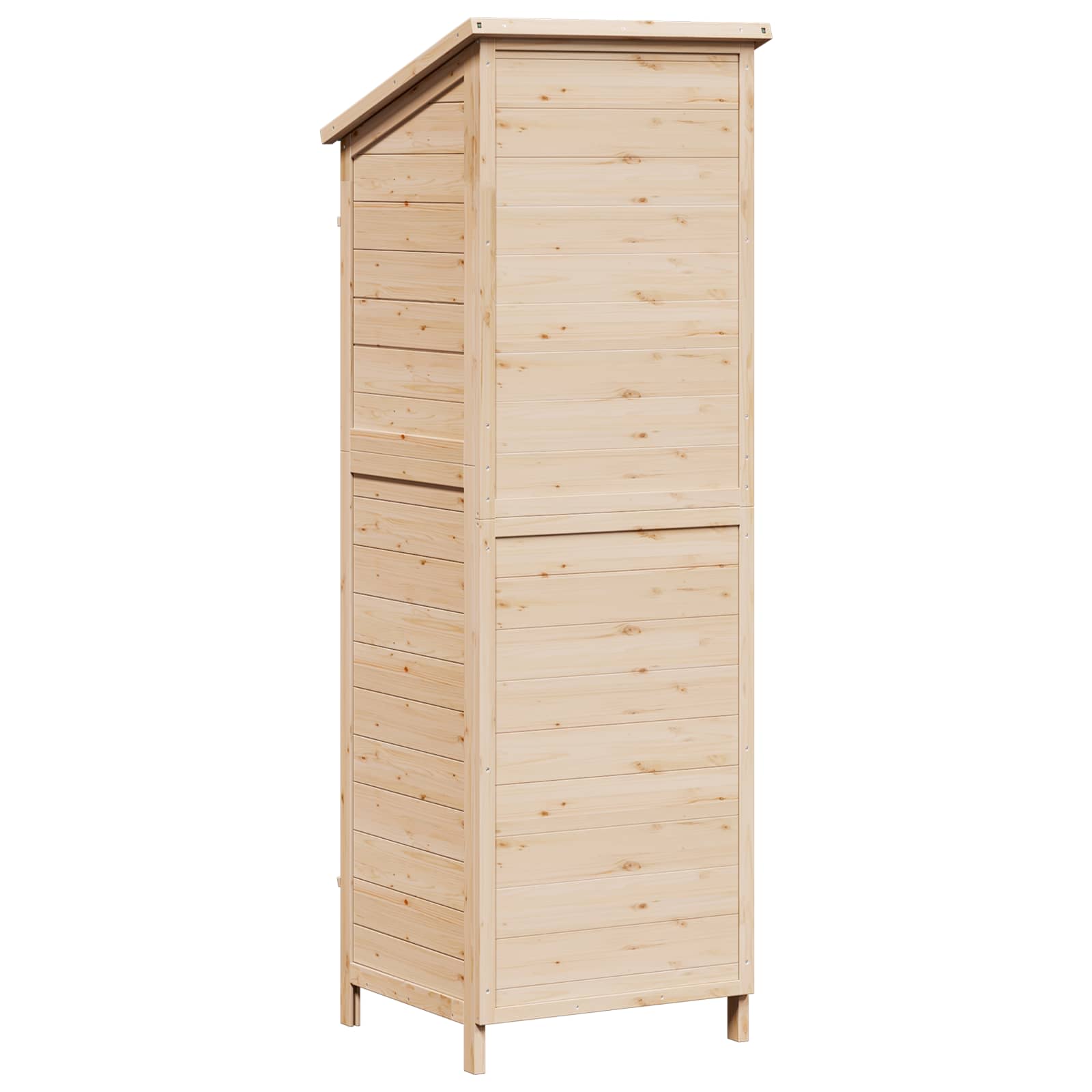 Tuinschuur met dak Naturel 59 x 56 x 176 cm Massief Vurenhout