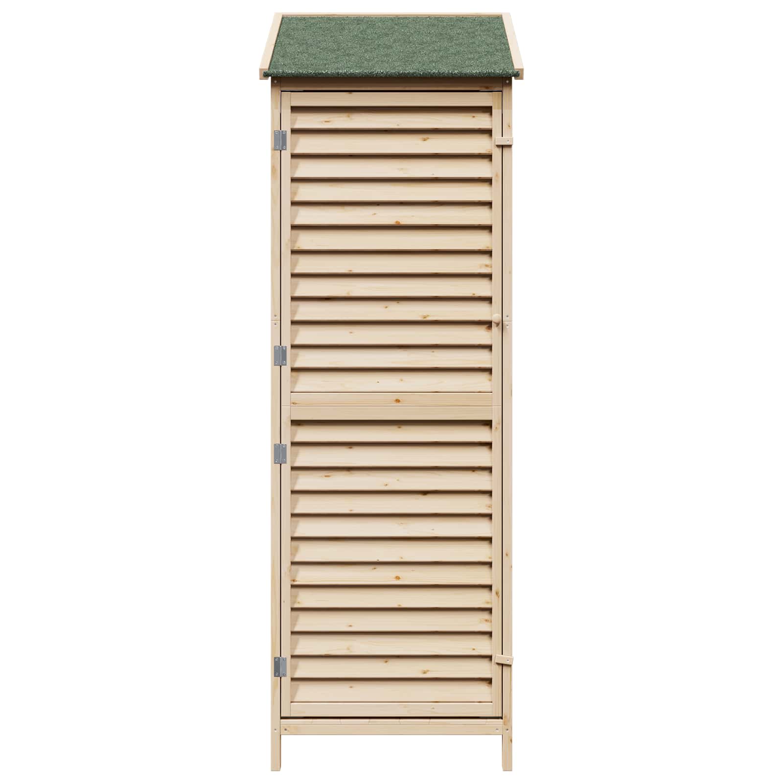 Tuinschuur met dak Naturel 59 x 56 x 176 cm Massief Vurenhout