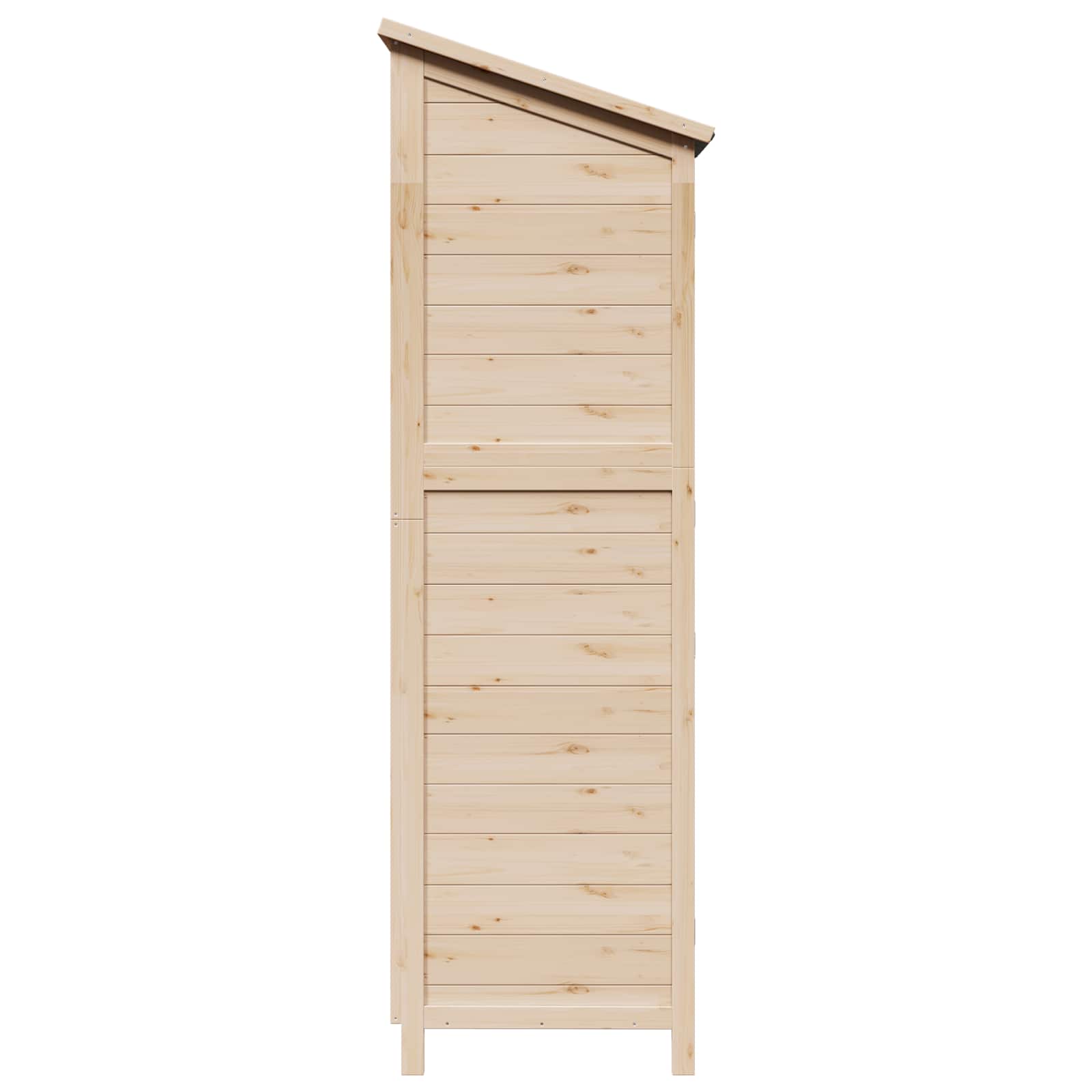 Tuinschuur met dak Naturel 59 x 56 x 176 cm Massief Vurenhout