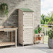 Tuinschuur met dak Wit 59 x 56 x 176 cm Massief Vurenhout