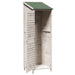 Tuinschuur met dak Wit 59 x 56 x 176 cm Massief Vurenhout