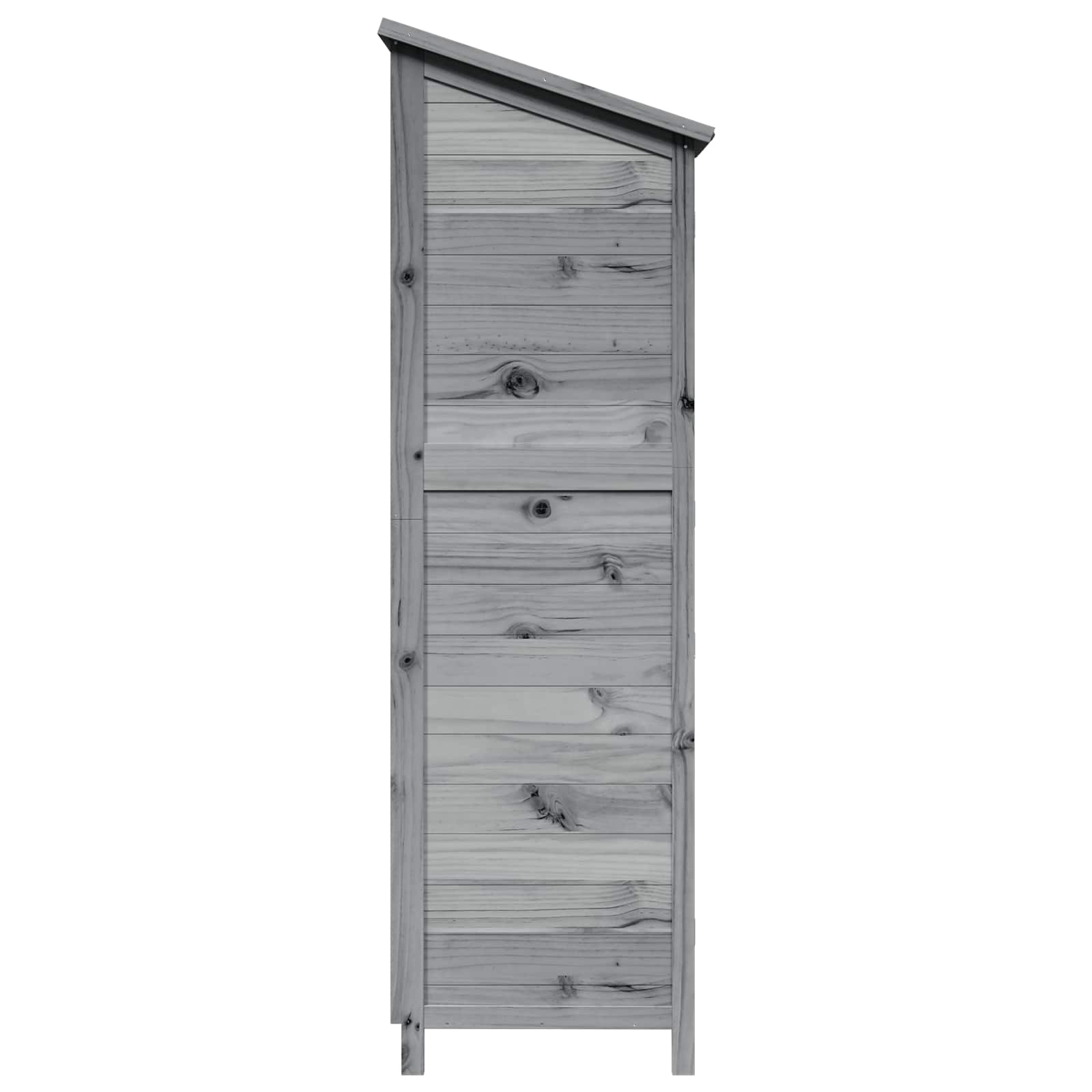 Tuinschuur met dak Grijs 59 x 56 x 176 cm Massief Vurenhout