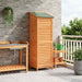Tuinschuur met dak Bruin 59 x 56 x 176 cm Massief Vurenhout
