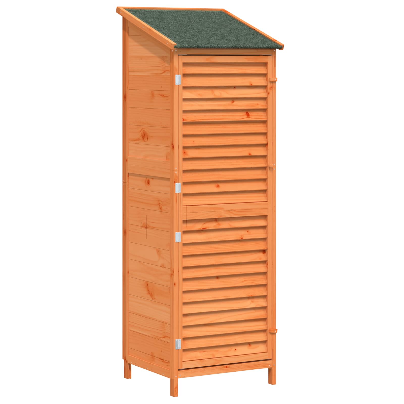 Tuinschuur met dak Bruin 59 x 56 x 176 cm Massief Vurenhout