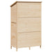 Tuinschuur Naturel 106 x 56 x 176,5 cm Massief Vurenhout