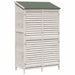Tuinschuur met dak Wit 106 x 56 x 176,5 cm Massief Vurenhout