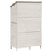 Tuinschuur met dak Wit 106 x 56 x 176,5 cm Massief Vurenhout