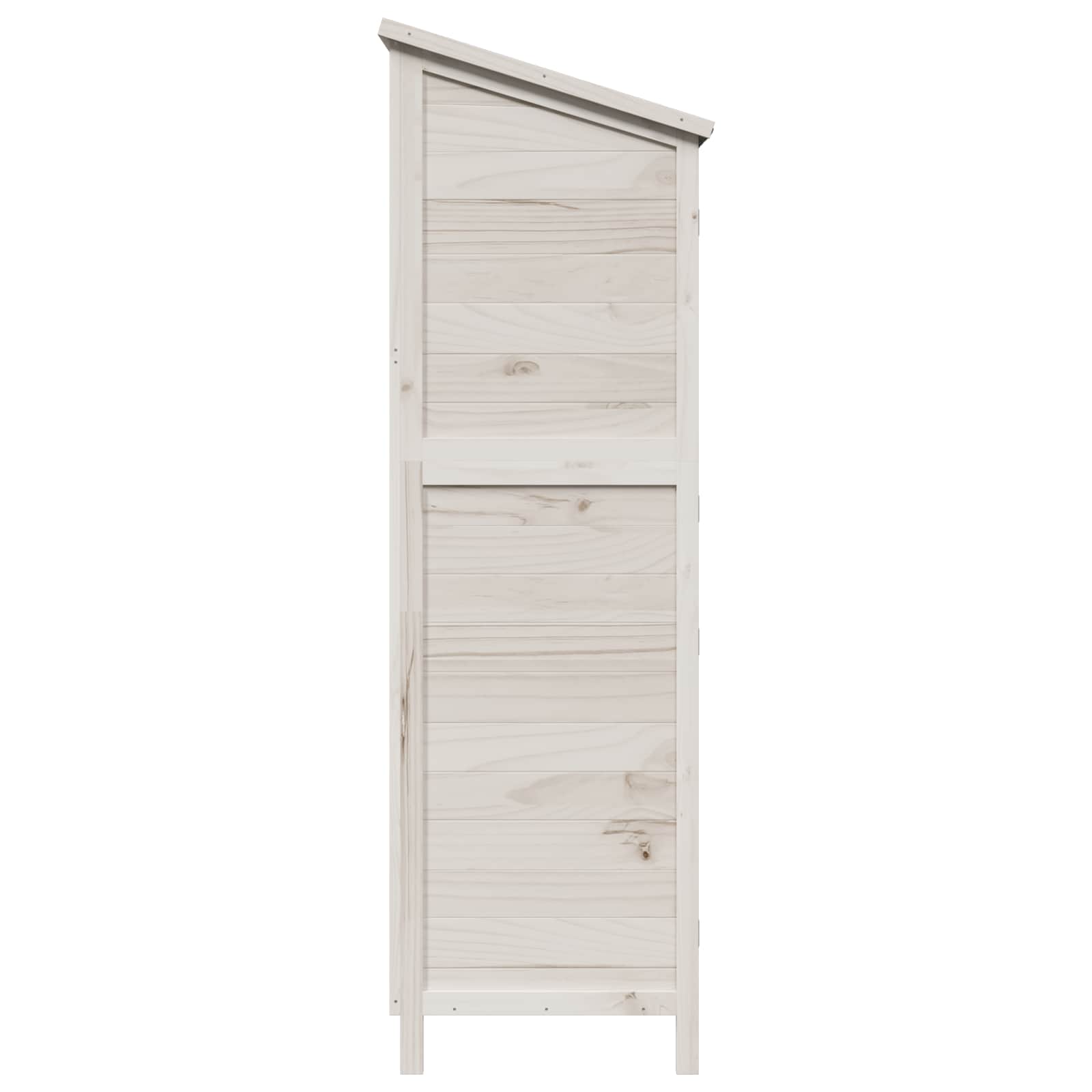 Tuinschuur met dak Wit 106 x 56 x 176,5 cm Massief Vurenhout