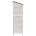Tuinschuur met dak Wit 106 x 56 x 176,5 cm Massief Vurenhout