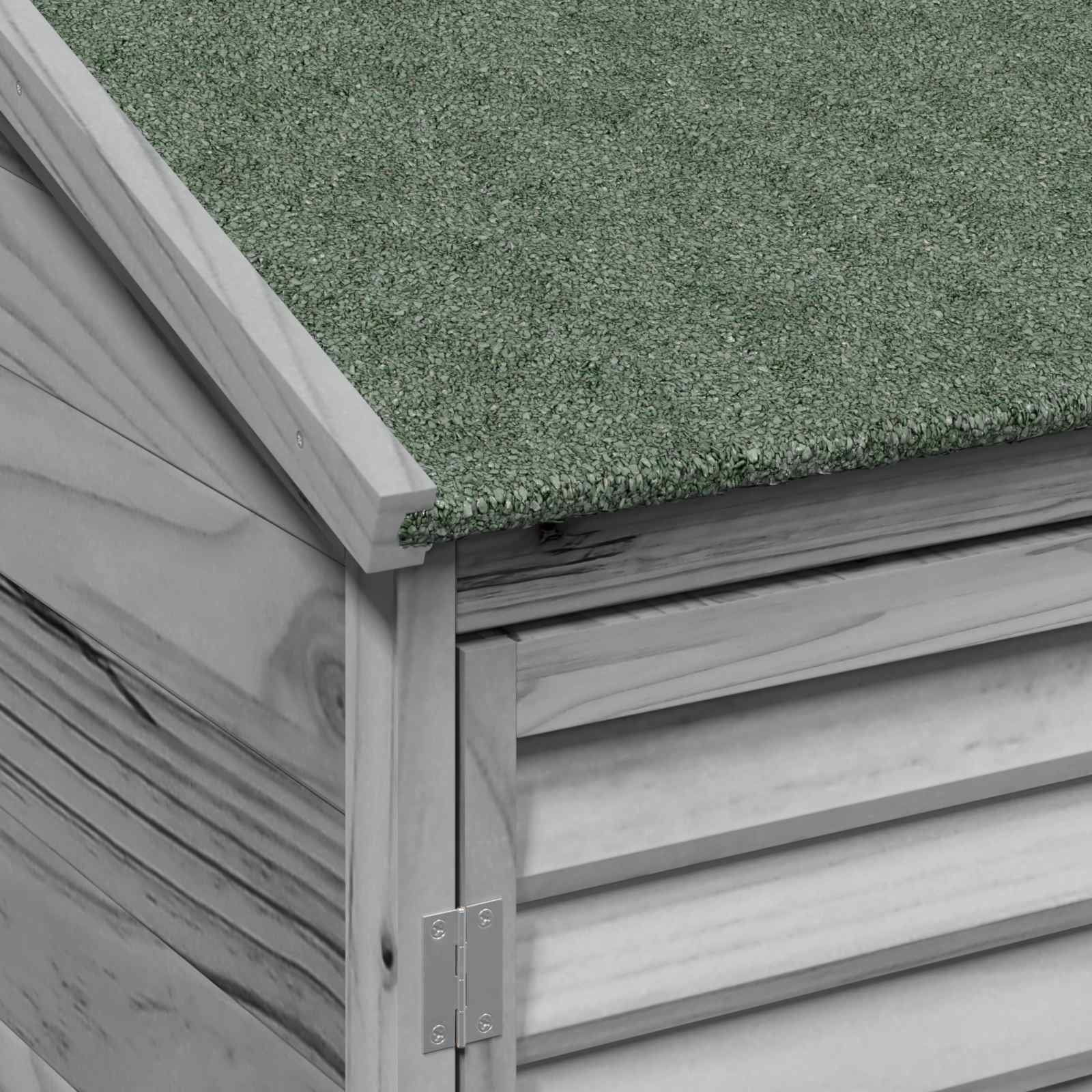 Tuinschuur met dak Grijs 106 x 56 x 176,5 cm Massief Vurenhout