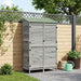 Tuinschuur met dak Grijs 106 x 56 x 176,5 cm Massief Vurenhout