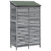 Tuinschuur met dak Grijs 106 x 56 x 176,5 cm Massief Vurenhout