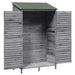 Tuinschuur met dak Grijs 106 x 56 x 176,5 cm Massief Vurenhout