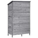 Tuinschuur met dak Grijs 106 x 56 x 176,5 cm Massief Vurenhout