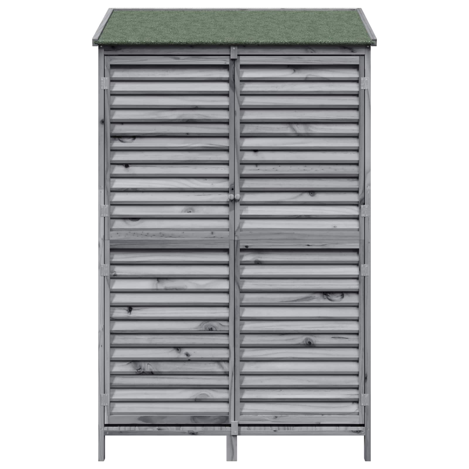 Tuinschuur met dak Grijs 106 x 56 x 176,5 cm Massief Vurenhout
