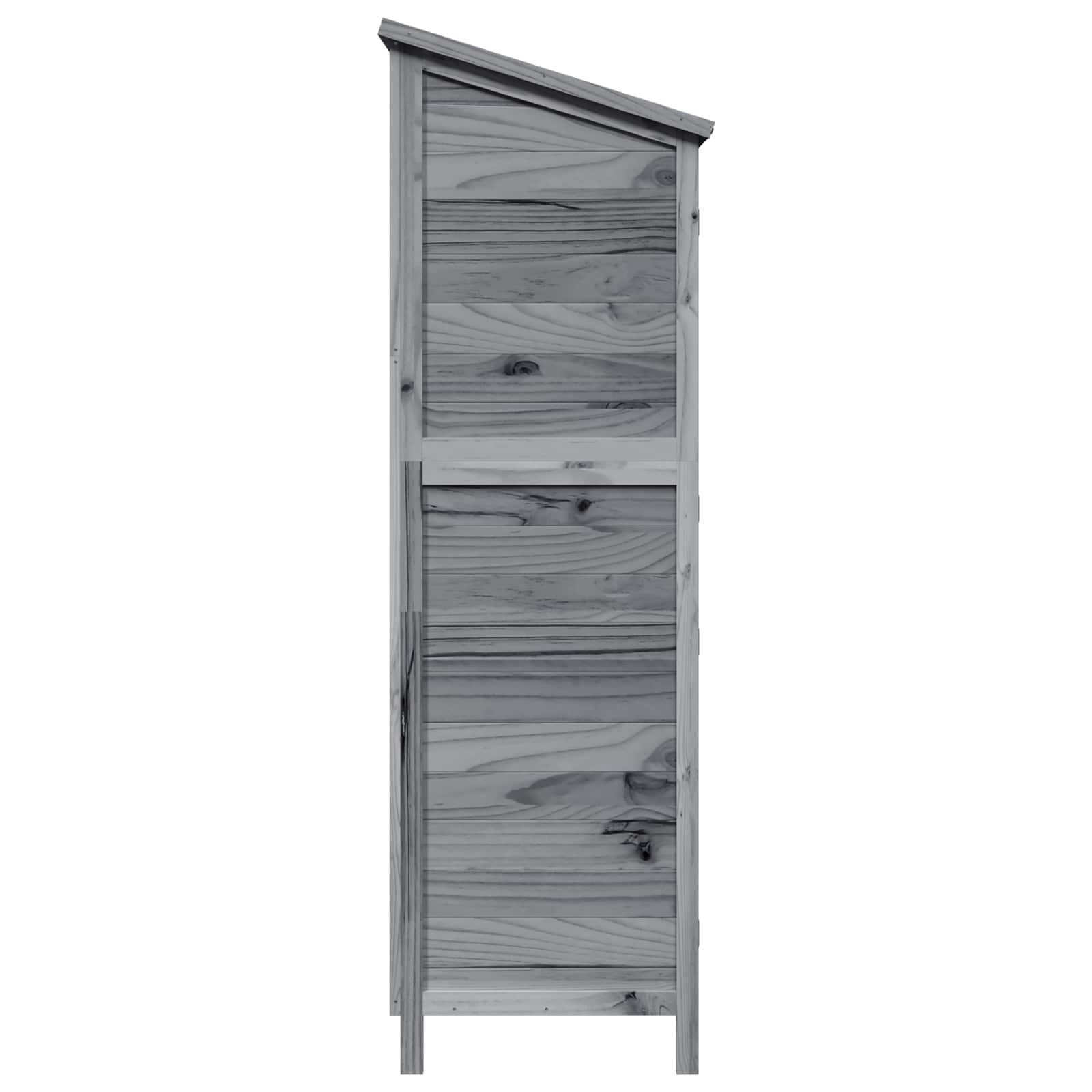 Tuinschuur met dak Grijs 106 x 56 x 176,5 cm Massief Vurenhout