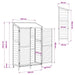 Tuinschuur met dak Grijs 106 x 56 x 176,5 cm Massief Vurenhout