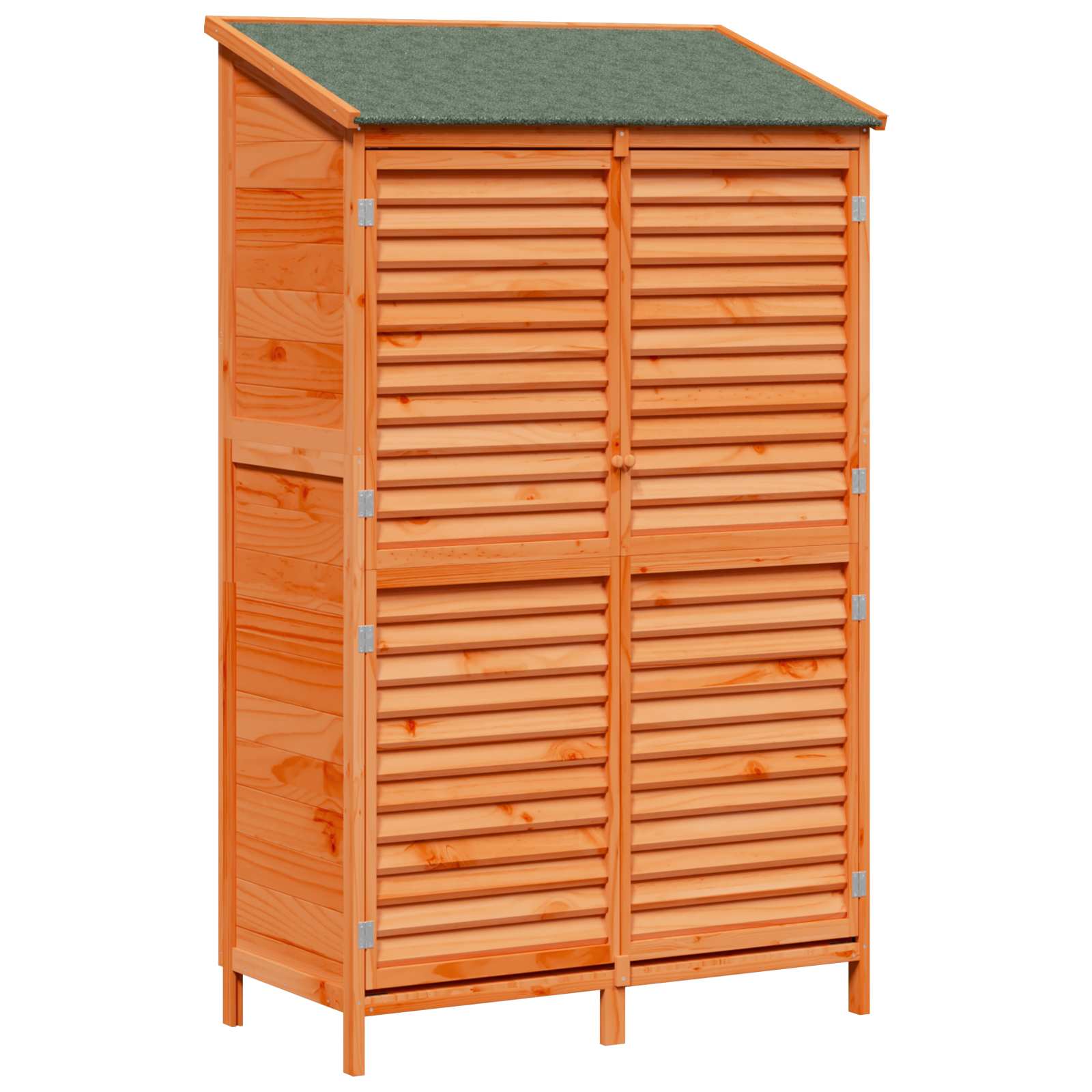 Tuinschuur met dak Bruin 106 x 56 x 176,5 cm Massief Vurenhout