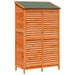 Tuinschuur met dak Bruin 106 x 56 x 176,5 cm Massief Vurenhout