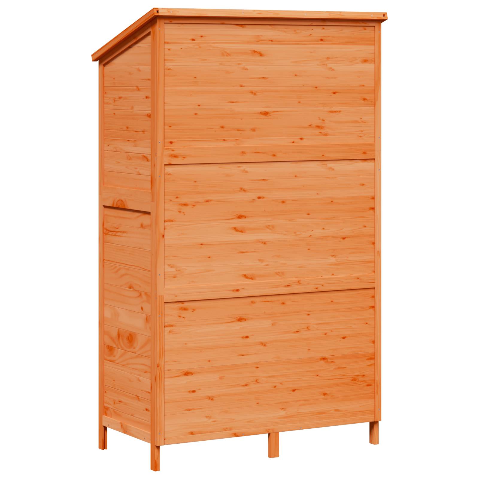 Tuinschuur met dak Bruin 106 x 56 x 176,5 cm Massief Vurenhout